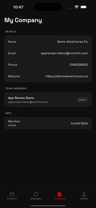 CCX ITMT app - company
