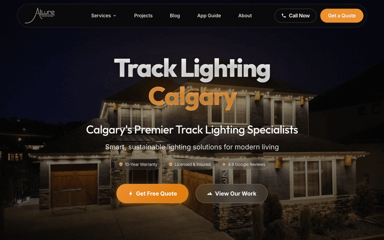 Allure Lighting brand site