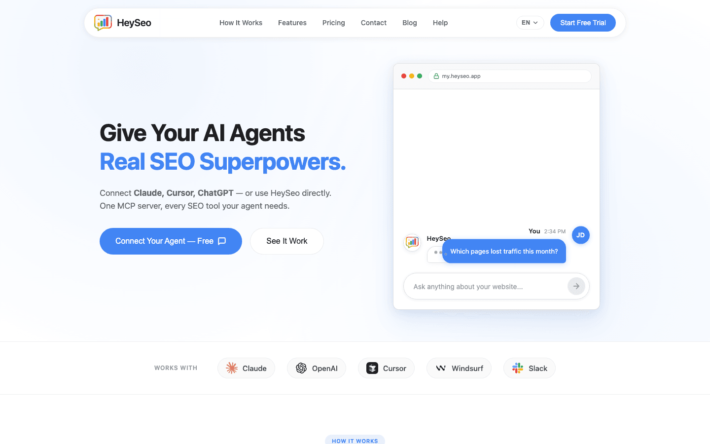 HeySEO website screenshot