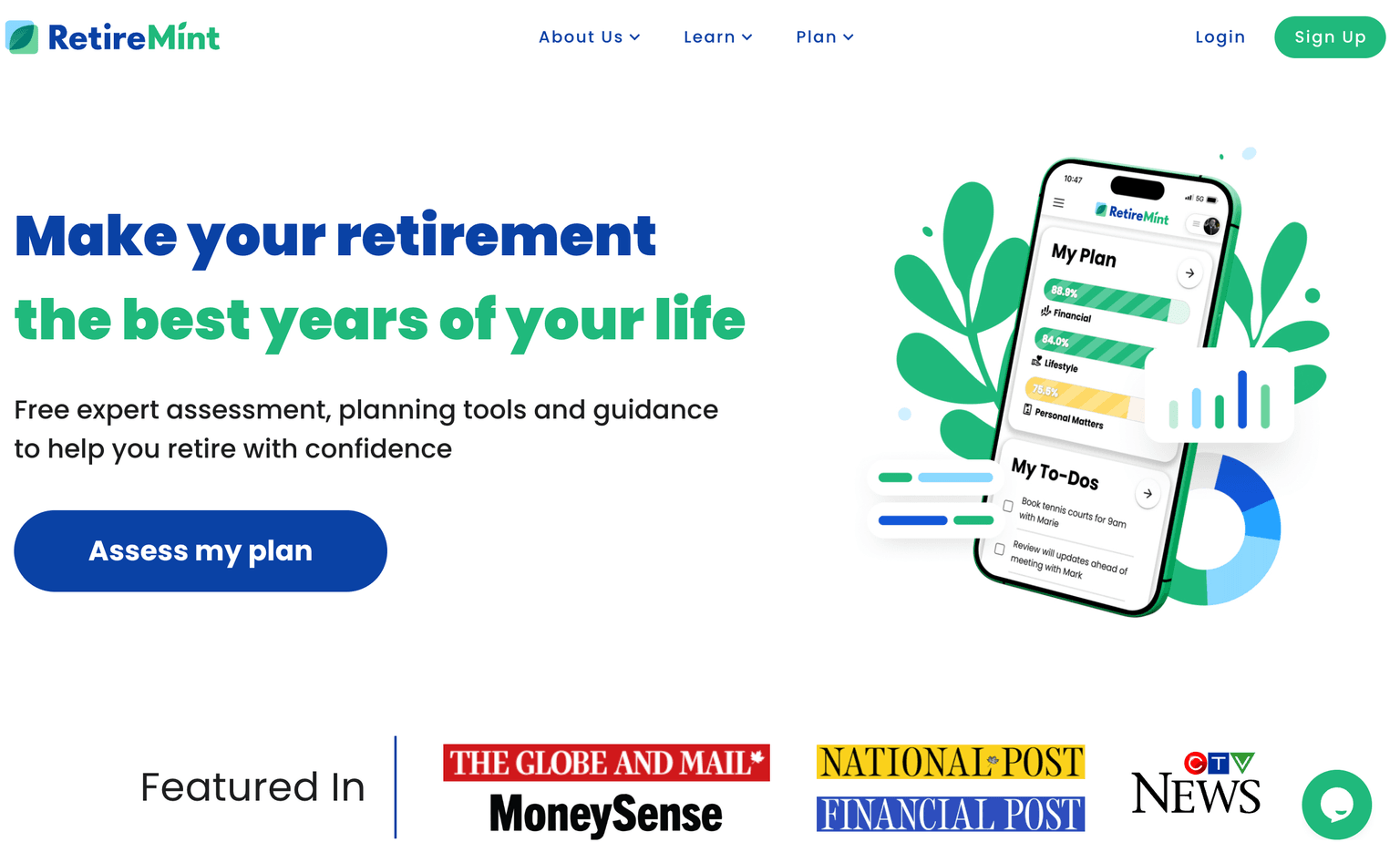 RetireMint website screenshot